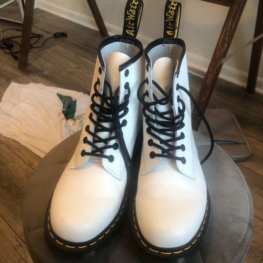 White high top doc martens